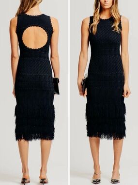 TORN BY RONNY KOBO The Ryan Fringe Midi Dress